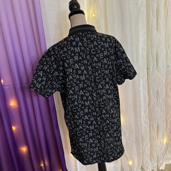 Armani Exchange Black Graphic Men's Shirt, XL - Picture 5 of 8